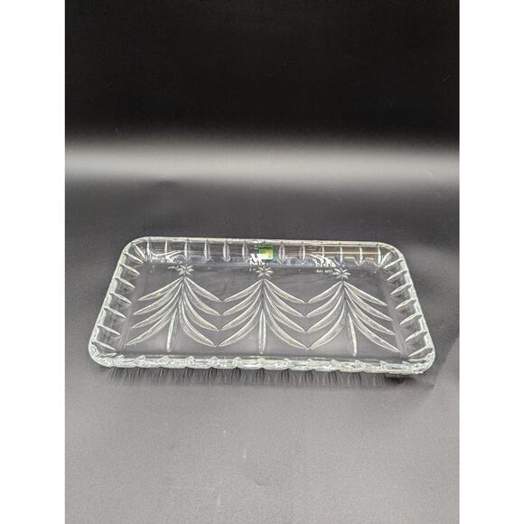 Marquis Waterford Crystal Christmas Tree Serving Tray Dish Vtg 1992 RARE EUC - Picture 1 of 7